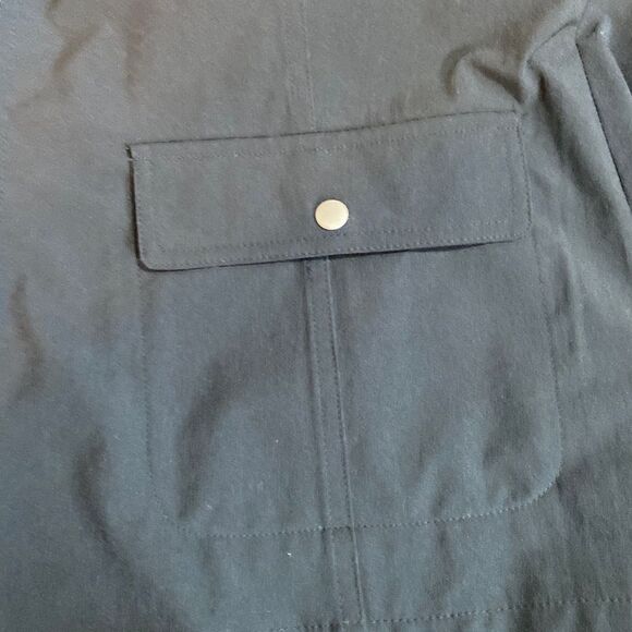 New Peck & Peck Size Medium Lightweight Zippered Jacket with Roll Up Snap Sleeve - Picture 7 of 16
